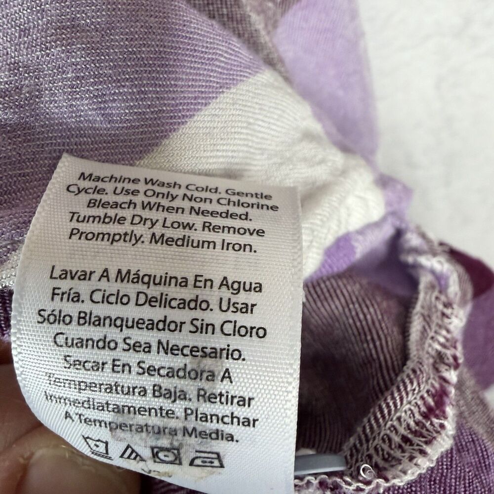 Terra &‎ Sky Women's Plus Size 3X Purple Plaid Button Down Shirt - Picture 14 of 16
